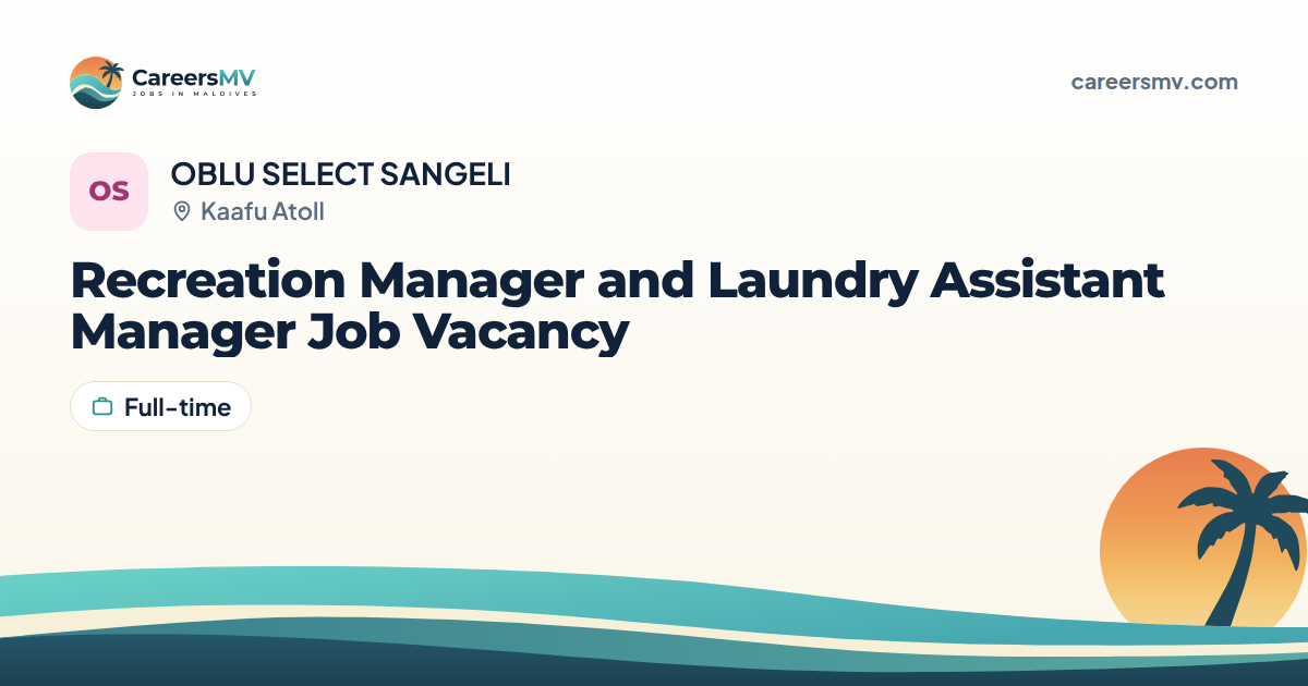 Select Tip Image Recreation Manager – Oblu Select Sangeli, Kaafu Atoll